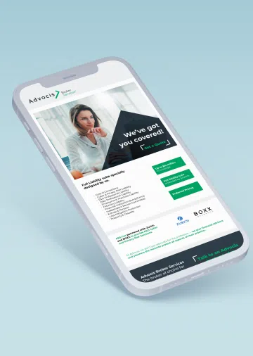 Agence de branding B2B et marketing Advocis Broker Services Agency Brand account-based marketing