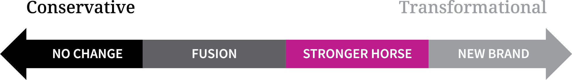 M&A brand strategy — Stronger horse